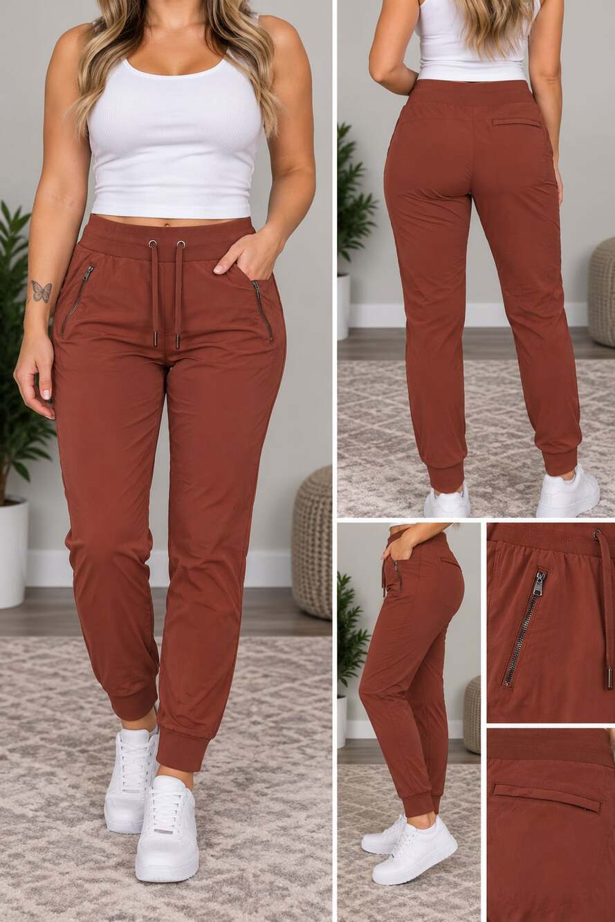 Athleta Trekkie North Jogger Rust Brown